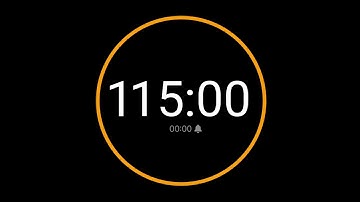 115 Minute Countdown Timer with Alarm / iPhone Timer Style