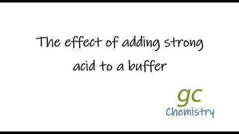 The effect of adding strong acid to a buffer