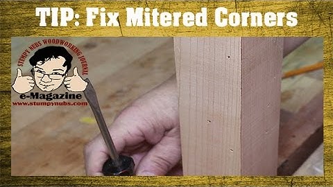 Woodworking Quick Tip #16- A fast fix for mitered corners!