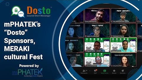 mPHATEK’s “Dosto” (Secured Messaging Platform) sponsors, MERAKI The Fest , 2021 | NMIMS