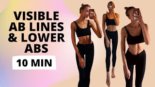 Visible Ab Lines \& Lower Abs Workouts 10 Minutes \/ Nina Dapper
