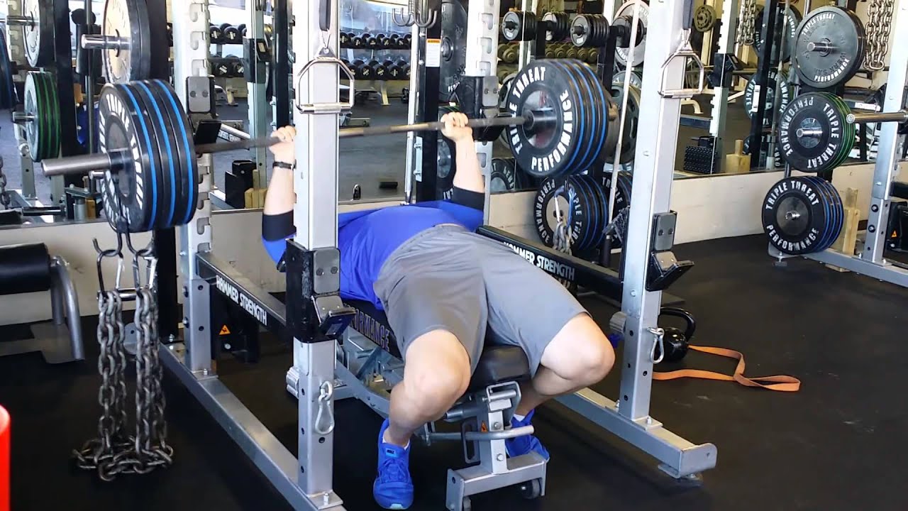 Bench Press With Chains And Slingshot Youtube