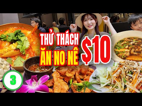 Thử Thách Cầm $10 Ăn Hết Những Món Ngon Rẻ Đường Phố ở Khu Ăn Uống Platinum | Du Lịch Thái Lan #3