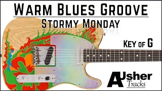 Video thumbnail of "Blues in G | Stormy Monday | Guitar Backing Track"