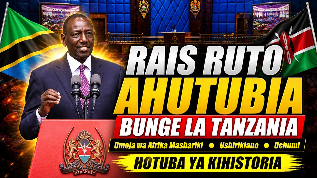HOTUBA YA RAISI WA KENYA RUTO KWENYE BUNGE LA TANZANIA - YouTube
