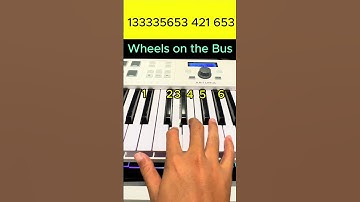 Wheels on the Bus (Simple Tutorial)  #piano #pianotutorial #wheelsonthebus