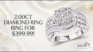 Luxuriant Lab Grown Diamond Infinity Spark Ring in Silver 2ctw