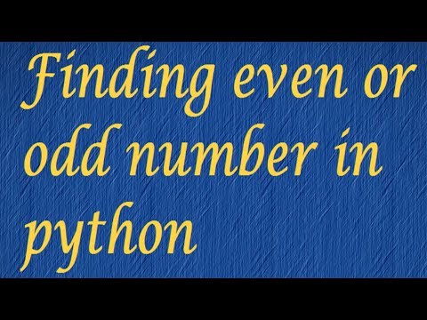 Python Programming Code to Check Even or Odd