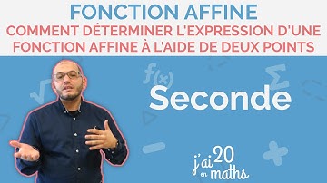 Comment déterminer l’expression d’une fonction affine à l