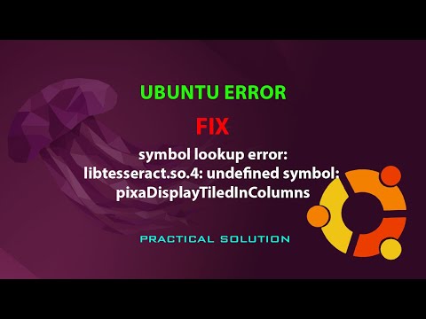 UBUNTU FIX: symbol lookup error:libtesseract.so.4: undefined symbol: pixaDisplayTiledInColumns