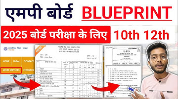 mp board exams new blueprint 2025 | mpbse class 10th 12th new blueprint pdf download 2025