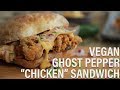 Vegan Ghost Pepper "Chicken" Sandwich (veganized Wendy's Jalapeño Fresco Spicy Chicken)