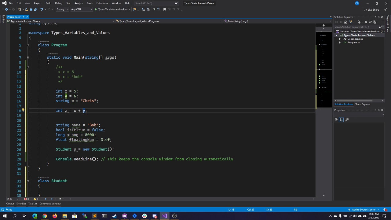 Learning C# - Types, Variables and Values - YouTube