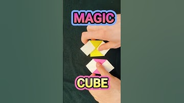 diy origami magic cube easy folding | magic cube origami tutorial | unfold the mystery paper craft 🟨