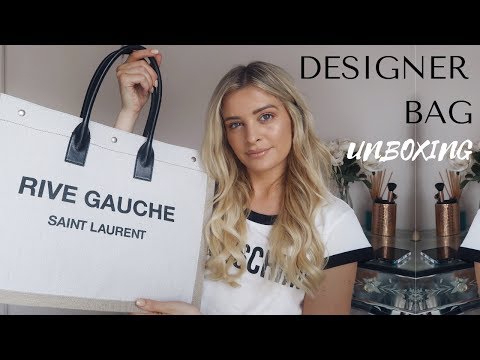 SAINT LAURENT RIVE GAUCHE LINEN BAG UNBOXING