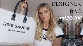 SAINT LAURENT RIVE GAUCHE LINEN BAG UNBOXING