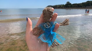 making a water witch poppet and connecting to the water element at the beach ~ Brixham, Devon vlog 4