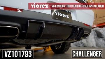 Vicrez V4R Carbon Fiber Rear Diffuser vz101793 | Dodge Challenger 2015-2020 | INSTALLATION