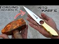 Forging a rusty hammer into a skeleton knife