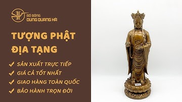 Tượng Địa Tạng Bằng Đồng Đứng Đài Sen Đẹp Ý Nghĩa | Đồ Đồng Dung Quang Hà™