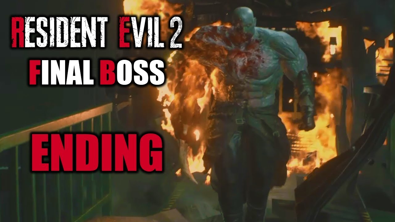 RESIDENT EVIL 2 REMAKE - FINAL BOSS + ENDING (Leon Vs Tyrant/Mr. X)
