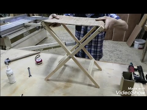 طريقة صنع كرسي خشبي قابل للطي في عشر دقائق.. فيديو يستحق المتابعه How to make a folding wooden chair