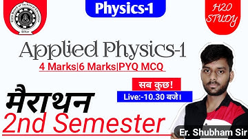 Applied Physics-1 VVI Subjective Question|Applied Physics-1 VVI MCQ 2nd Semester|SBTE BIHAR|H2Ostudy