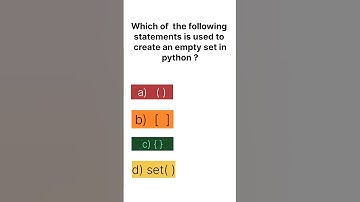 Which of the following statements is used to create an empty set in python ?
