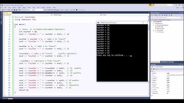 Lecture 6: C++ Unary increment decrement operators