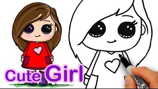 How To Draw A Girl Easy And Cute 1 Youtube