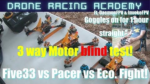 FPV Drone Motors Blind Test - Headsup Five33 vs T-Motor Pacer vs Emax Eco 3way racing motor review!!