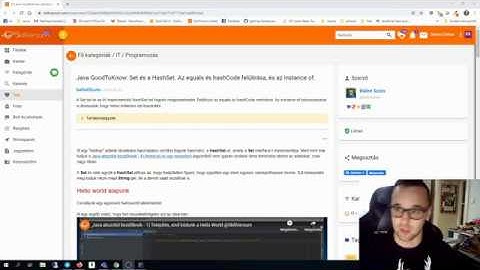 Set és a HashSet. Az equals és hashCode felülírása - Java Programozás Kezdőknek - 17. rész