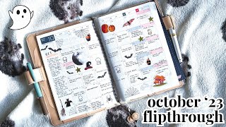 october 2023 hobonichi cousin flipthrough ✨ commonplace book & memory keeping