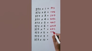 Find mistake in last digit of Table 973...🤔#maths #trending #shorts #reasoning