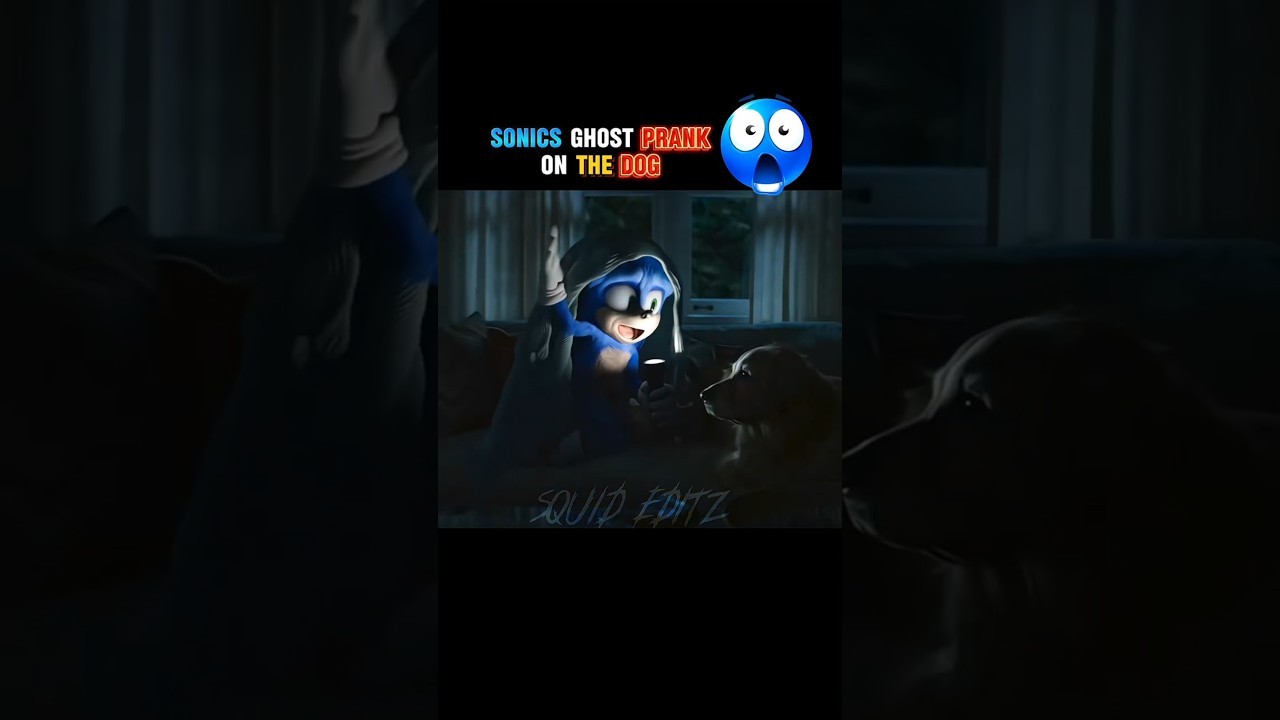 SONIC GHOST PRANK ON DOG🔥🥵#sonicthehedgehog2#shorts