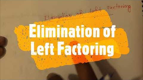 Elimination of Left Factoring| Compiler Design| Bangla Tutorial