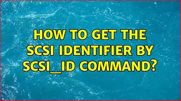 How to get the SCSI identifier by scsi_id command?