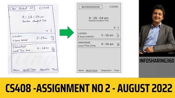 CS408 Human Computer Interaction Assignment 2 - August 2022