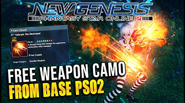 [PSO2 NGS] How To Get Free Weapon Camo And PSO2 Episode Oracle Weapon Camo From Base PSO2