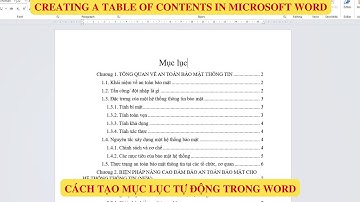 Cách tạo mục lục tự động trong Word | Creating a Table of Contents in Microsoft Word | Tin học dạo
