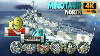 Крейсер Минотавр: уничтожено 9 кораблей - World of Warships