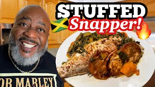 How to make Stuffed Snapper Fish! (Oven Style!) | Deddy's Kitchen