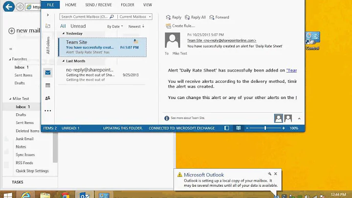 2013-10-26 Setting up Outlook mapi profiles on local computer