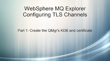WMQ Explorer TLS 1 of 4: Create the QMgr