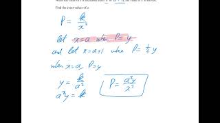 Solving Inverse Proportion Problem | CCEA M8 Summer 2023 Q13 | GCSE Maths Tutorial