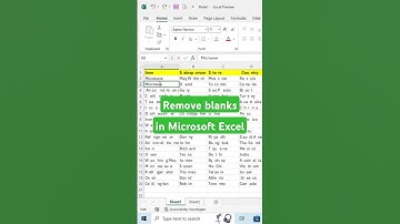 Remove blanks in Microsoft Excel #excelhacks #microsoftexcel #reels #excelshorts