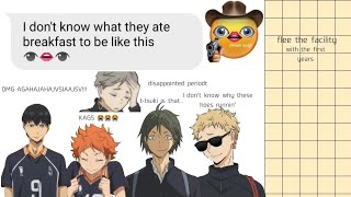 FLEE THE FACILITY WITH THE FIRST YEARS!!! | its funneh | haikyuu texts | Simp Princess.