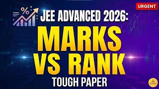 URGENT ⚠️ JEE Advanced 2026 Marks vs Rank | TOUGH PAPER Analysis | Expected Rank vs Marks 📉
