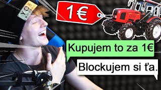 Týpek predával Traktor za 1€ a BLOCKOL si ma! Neuznal chybu