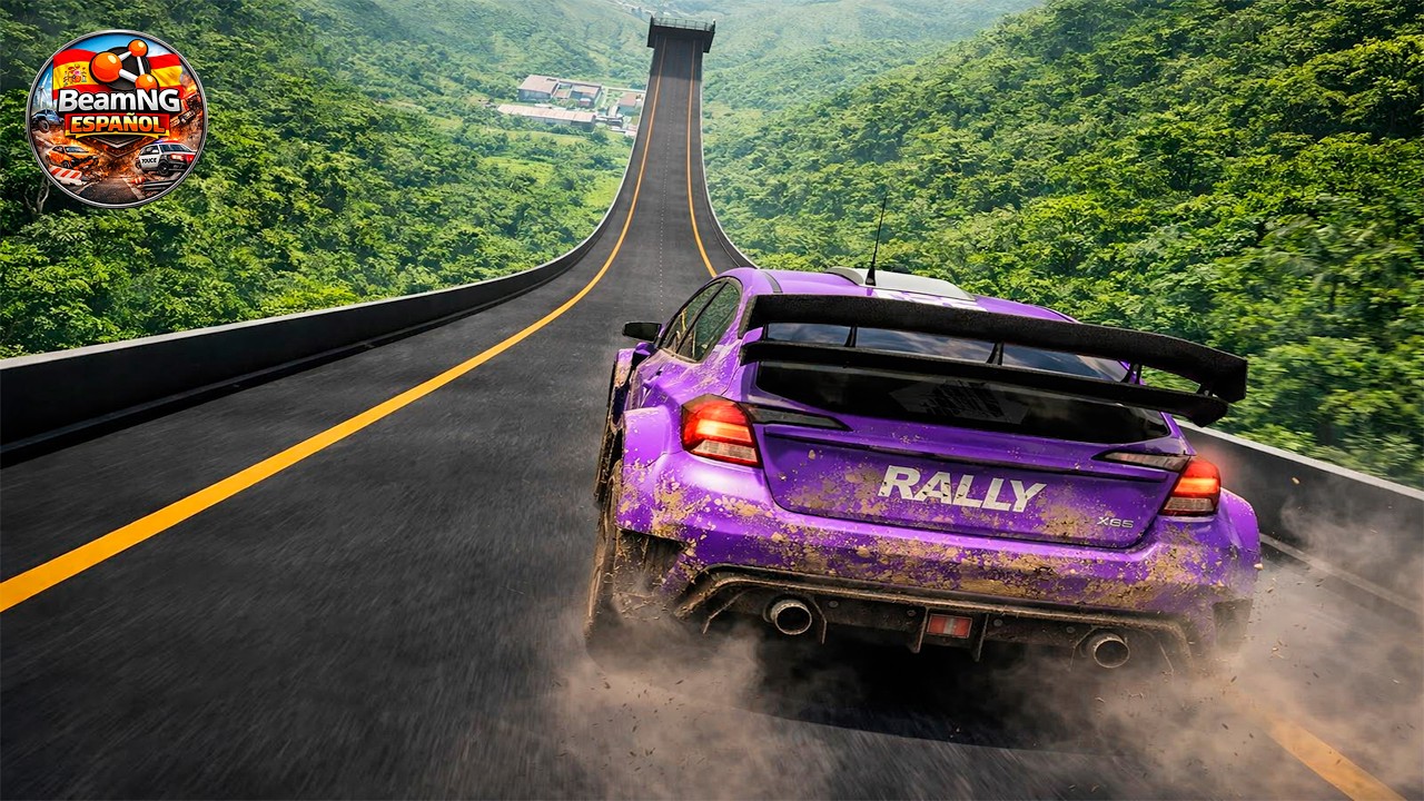 Saltos de Coches en Rampas Grandes – BeamNG.drive
